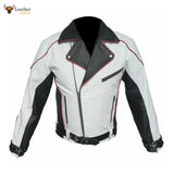 Mens Real Cowhide Leather Jacket Pure Biker Rider Jacket Formula 1 Racing Jacket New