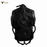BLACK LEATHER BONDAGE Straitjacket HEAVY DUTY STRAIGHTJACKET BONDAGE JACKET