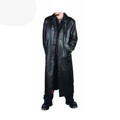 Men's Real Leather Goth Gothic Van Helsing Matrix Trench Coat Most Sizes