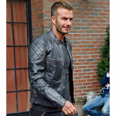 Mens Genuine Leather David Beckham Replica Coat Jacket