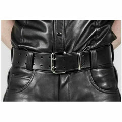 REAL LEATHER MILITARY STYLE 1.5 inches wide BELT ALL SIZES Available
