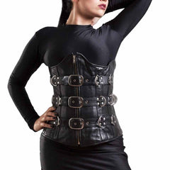 Very Sexy Butter Soft Lambs Leather Underbust Steel Boned Corset