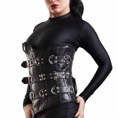 Very Sexy Butter Soft Lambs Leather Underbust Steel Boned Corset
