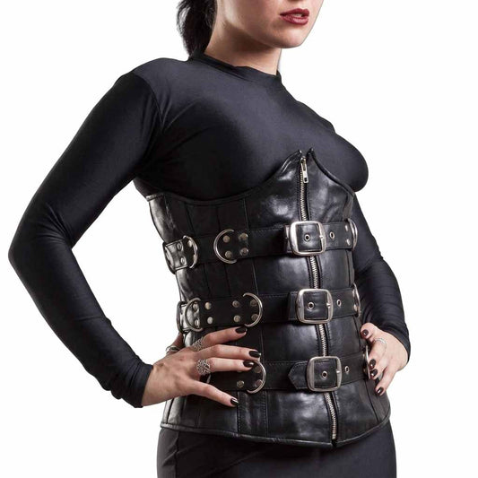 Very Sexy Butter Soft Lambs Leather Underbust Steel Boned Corset