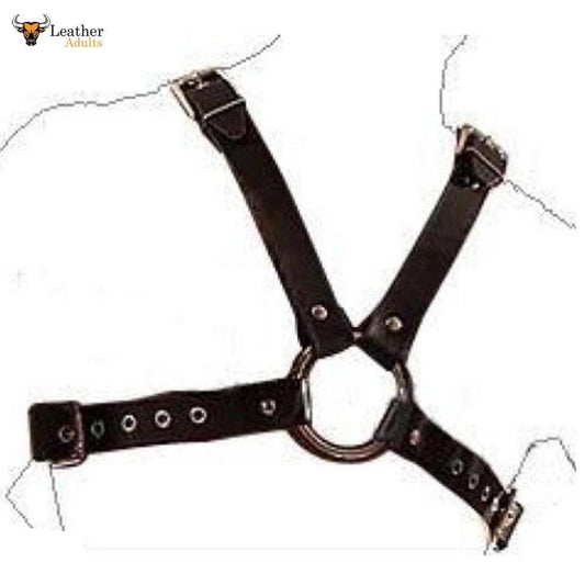 Men GENUINE LEATHER FULL CHEST HARNESS GAY INTEREST Fetish club wear costumes BDSM Gay
