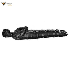 Full Heavy Duty Leather Sleepsack Straightjacket Combo Bondage Made to Measure
