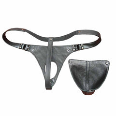 Mens Underwear Genuine Real Leather Cod Piece Thong Jock Jockstraps Fetish