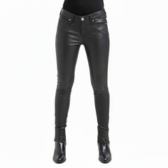 Sexy Ladies Genuine Black Lambskin Sheep NAPPA Leather Pants Trousers Sexy Jeans