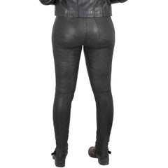 Sexy Ladies Genuine Lambskin Black Sheep NAPPA Leather Pants Trousers Sexy Jeans