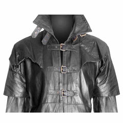 Men's Pure LAMBS LEATHER Goth Steampunk Gothic Trench Coat Van Helsing Matrix Trench Coat
