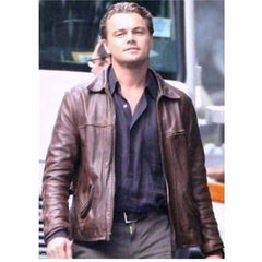 Mens Genuine Leather Leonardo DiCaprio Movie Replica Coat Jacket Most Sizes