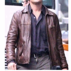 Mens Genuine Leather Leonardo DiCaprio Movie Replica Coat Jacket Most Sizes