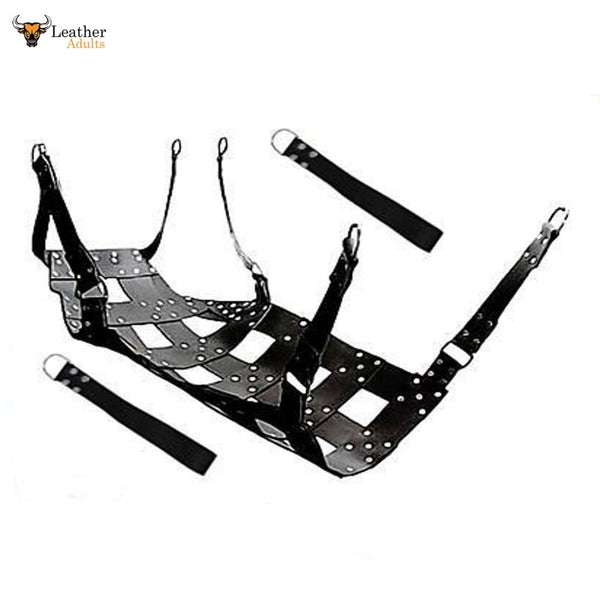 HEAVY DUTY LEATHER SEX SWING / SLING with STIRRUPS Frame or Ceiling mountable
