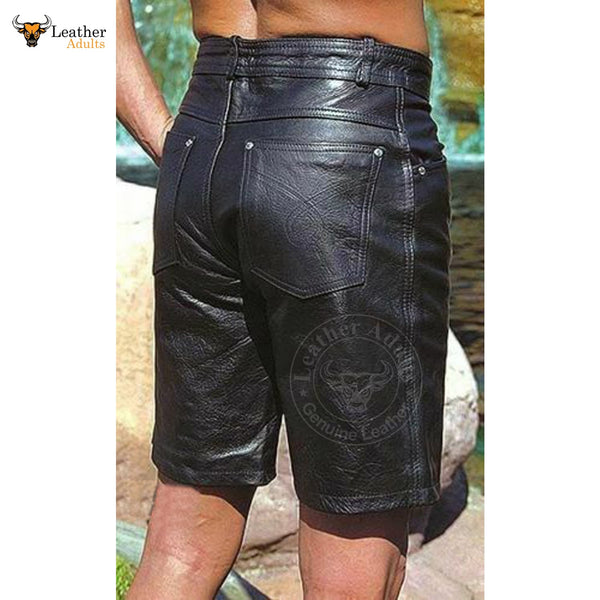 Mens 100% Genuine Leather Bermuda Shorts Lederhosen New