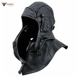 Full Grain Leather FLYING FACE MASK Aviator AXIS ALLIED Mask Hood Halloween