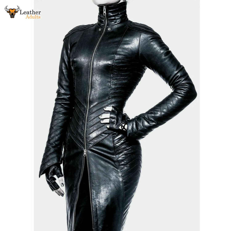 Womens Real Leather Gothic Bodysuit Separate Zipper Hood Steampunk Lea –  Leather Adults