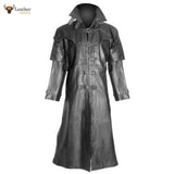 Ladies 100% Pure Leather Goth Steampunk Gothic Van Helsing Matrix Trench Coat