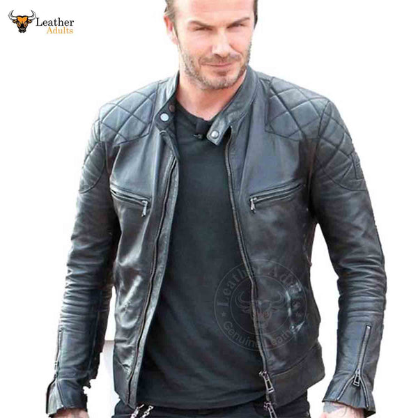 Mens Genuine Leather David Beckham Replica Coat Jacket Most Sizes