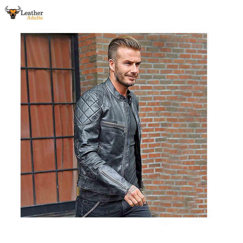 Mens Genuine Leather David Beckham Replica Coat Jacket Most Sizes