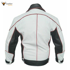 Mens Real Cowhide Leather Jacket Pure Biker Rider Jacket Formula 1 Racing Jacket New
