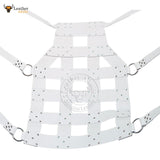 Genuine White Leather sling heavy duty sex swing sling with stirrups adult play
