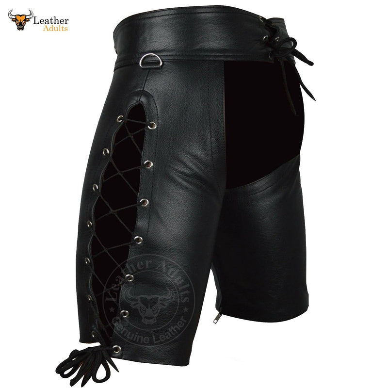 Men's COW Leather Jockstrap Black Genuine Natural Leather Zipper Jocks Very  Soft