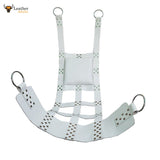 Super Premium Genuine White Leather Web Sex Swing Sling for Adult Play BDSM