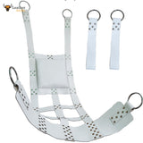 Super Premium Genuine White Leather Web Sex Swing Sling for Adult Play BDSM