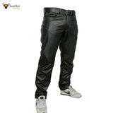 Mens Real Leather Jeans Heavy Duty LEVI 501 Styling MOST SIZES AVAILABLE