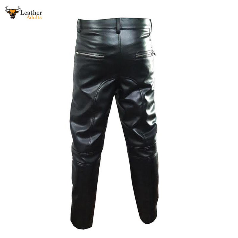 Mens Real Cowhide Leather Pants Leather Jeans BLUF Pants Bikers Trousers