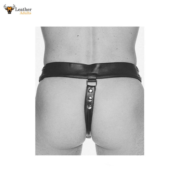 New Genuine Leather THONG adjustable buckle Mens Fetish roleplay gay Underwear