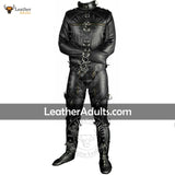 Mens Real Leather Straitjacket and Trousers with Leather Lining Heavy Duty BDSM