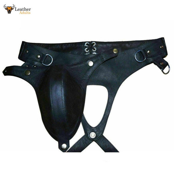 JOCKSTRAP Gay Thong Real Leather Slip String Lederhose Jockstrap Leder Pants M,L, XL